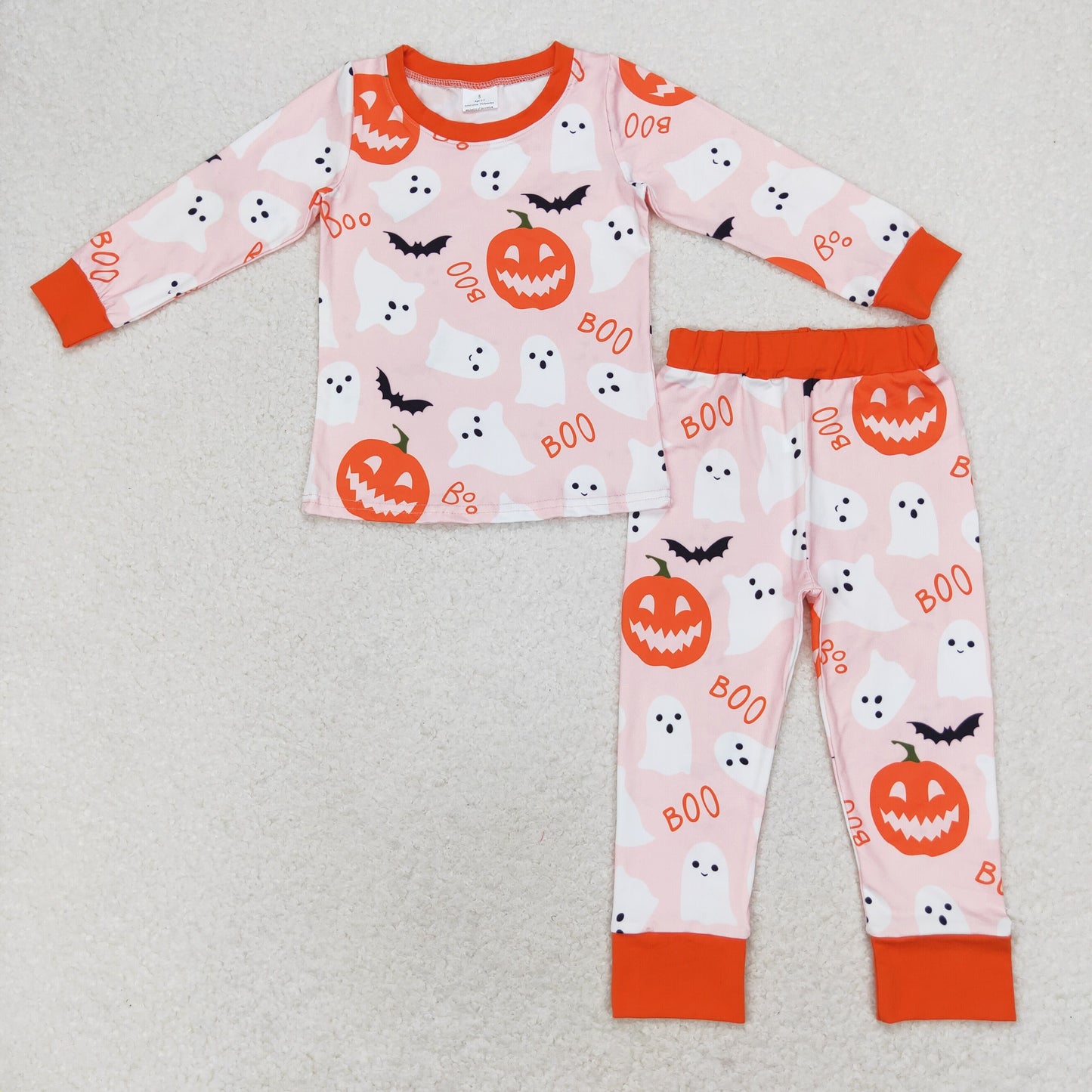 Baby Boy Girl Halloween Ghost Pumpkin Sibling Pajamas Clothes Set