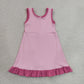 Baby Girls Kids Sleeveless Shorts Scallop Dress Yoga Active Pink Clothes RTS