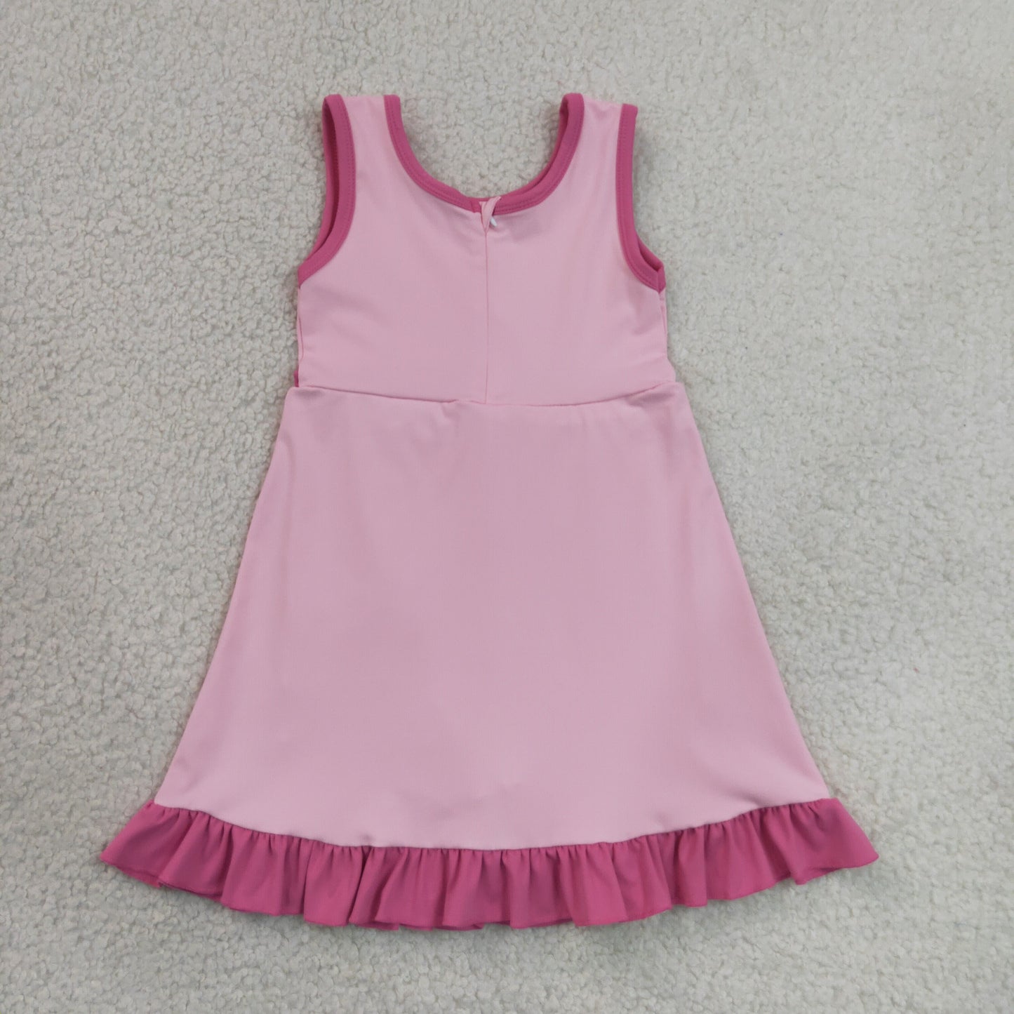Baby Girls Kids Sleeveless Shorts Scallop Dress Yoga Active Pink Clothes RTS