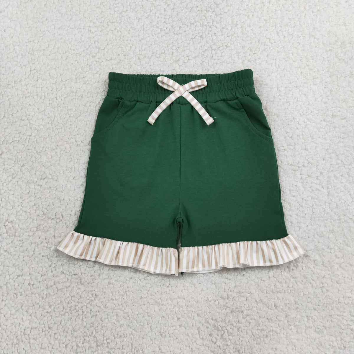 Baby Girls Kids Bows Pockets Ruffle Shorts Bottoms Green Clothes RTS