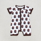 Baby Boy Short Sleeves Dogs Sibling Romper Set