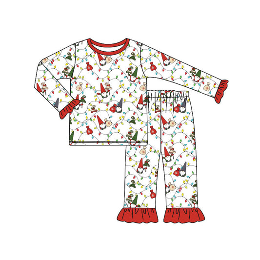 Baby Girl Christmas Light Tee Pants Pajamas Set