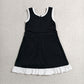Baby Girls Kids Sleeveless Shorts Scallop Black Dress Yoga Active Clothes RTS