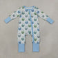Baby Boy Long Sleeves Pumpkins Baskets Halloween Zipper Romper RTS