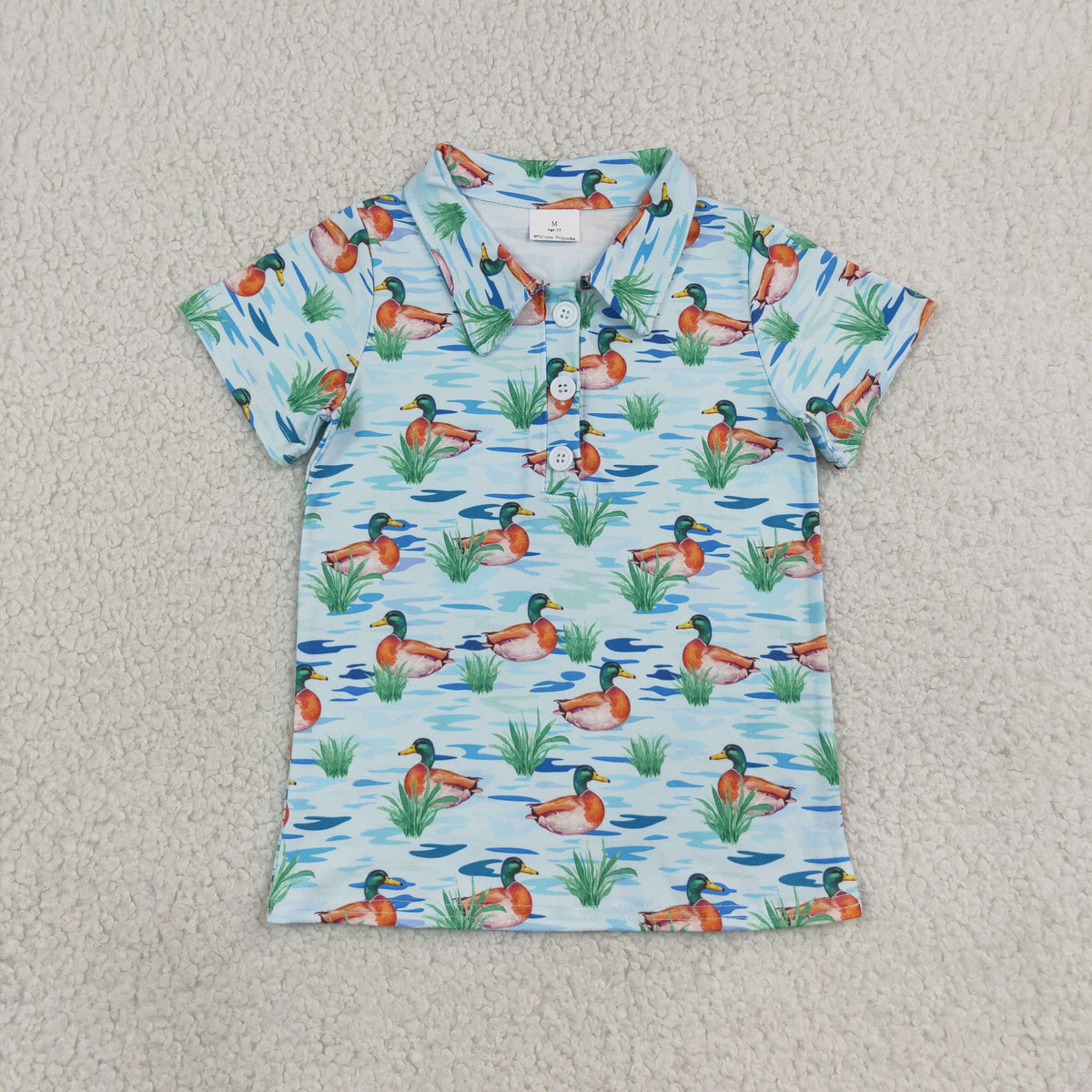 Baby Boys Kids Short Sleeves Ducks Polo Shirt Tops RTS