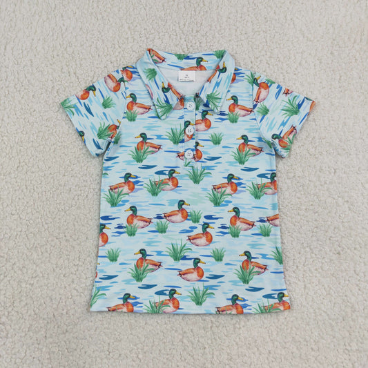 Baby Boys Kids Short Sleeves Ducks Polo Shirt Tops RTS