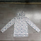 Adult Men Long Sleeves Hoodie Zipper Grey Camo Shirt Pocket Pullover Tops RTS