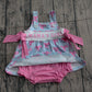 ( No moq ) Preorder Baby Girls Kids Mama's Girl Bows Tops Pink Bummie Shorts Summer Set
