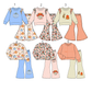 ( Moq 5 Each Style ) Sibling Baby Girls Kids Pumpkins Flower Shirts Bell Pants Sibling Fall Sets Clothes