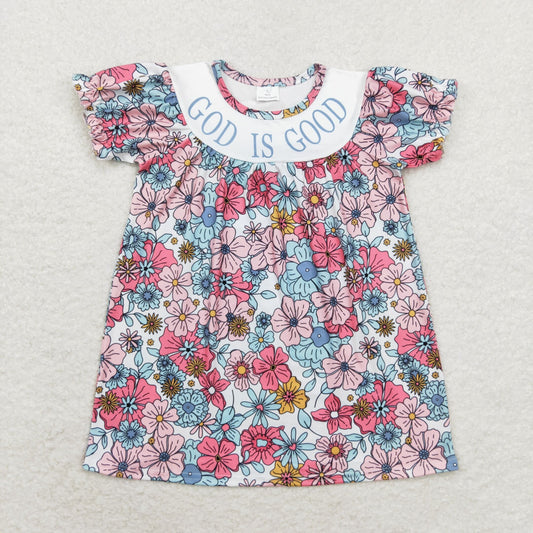 Baby Girl Long Sleeves God Is Good Flower Dress