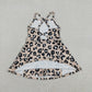 Baby Girls Kids Sleeveless Leopard Yoga Shorts Knee Length Dress RTS