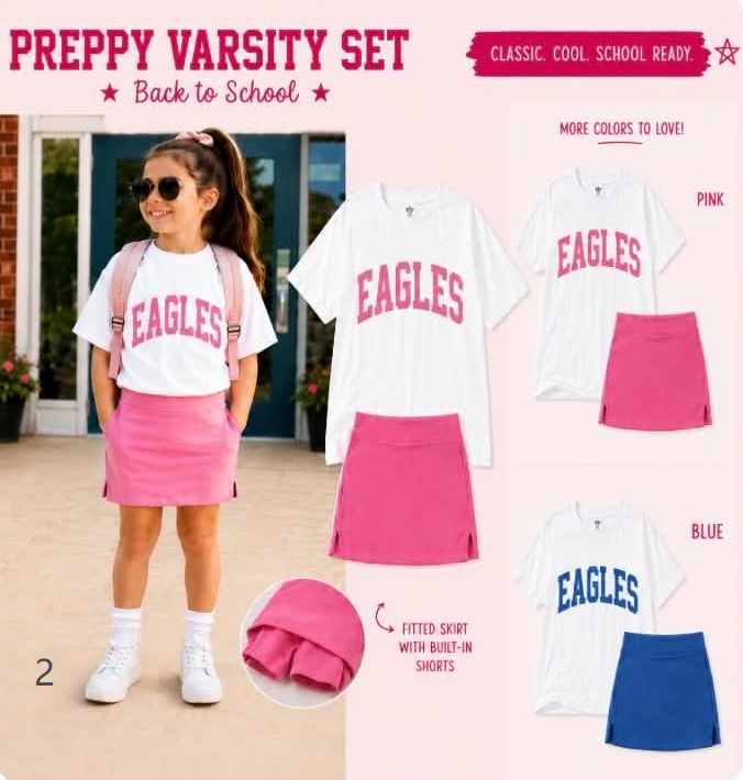 ( Moq 5 Each style ) Custom Girls Kids Short Sleeves Shirts Skirt Shorts Sets 6.19