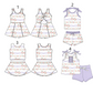 Baby Girl Purple Bows Flower Sibling Dress Set ( Moq 5 Each Style ) 3.5