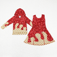 Baby Kids Toddler Red Drips Yoga Dress Milk Silk Shirt Sibling Team Clothes RTS