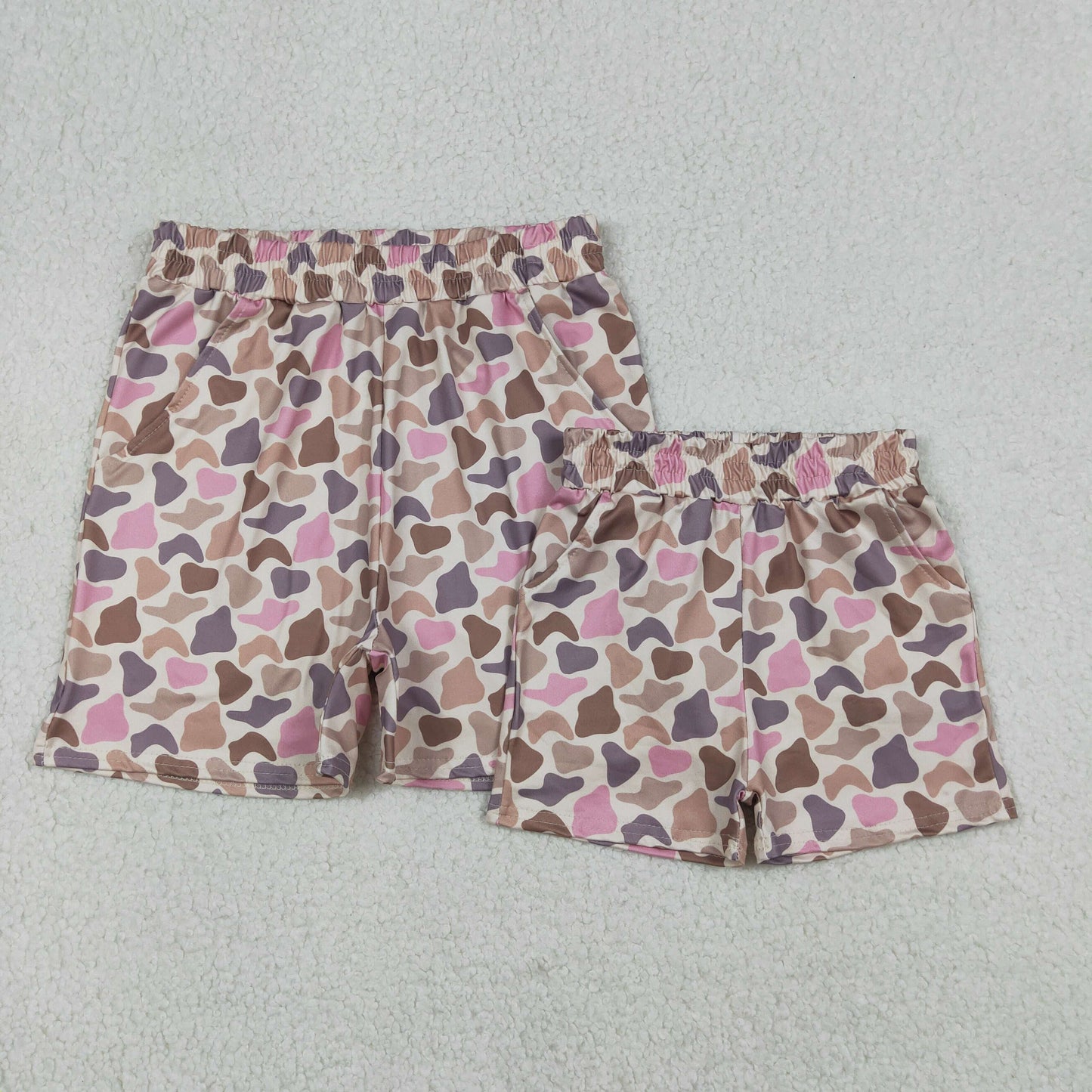Sibling Baby Girls Adult Women Camo Pockets Shorts Southern Hunting Bottoms RTS