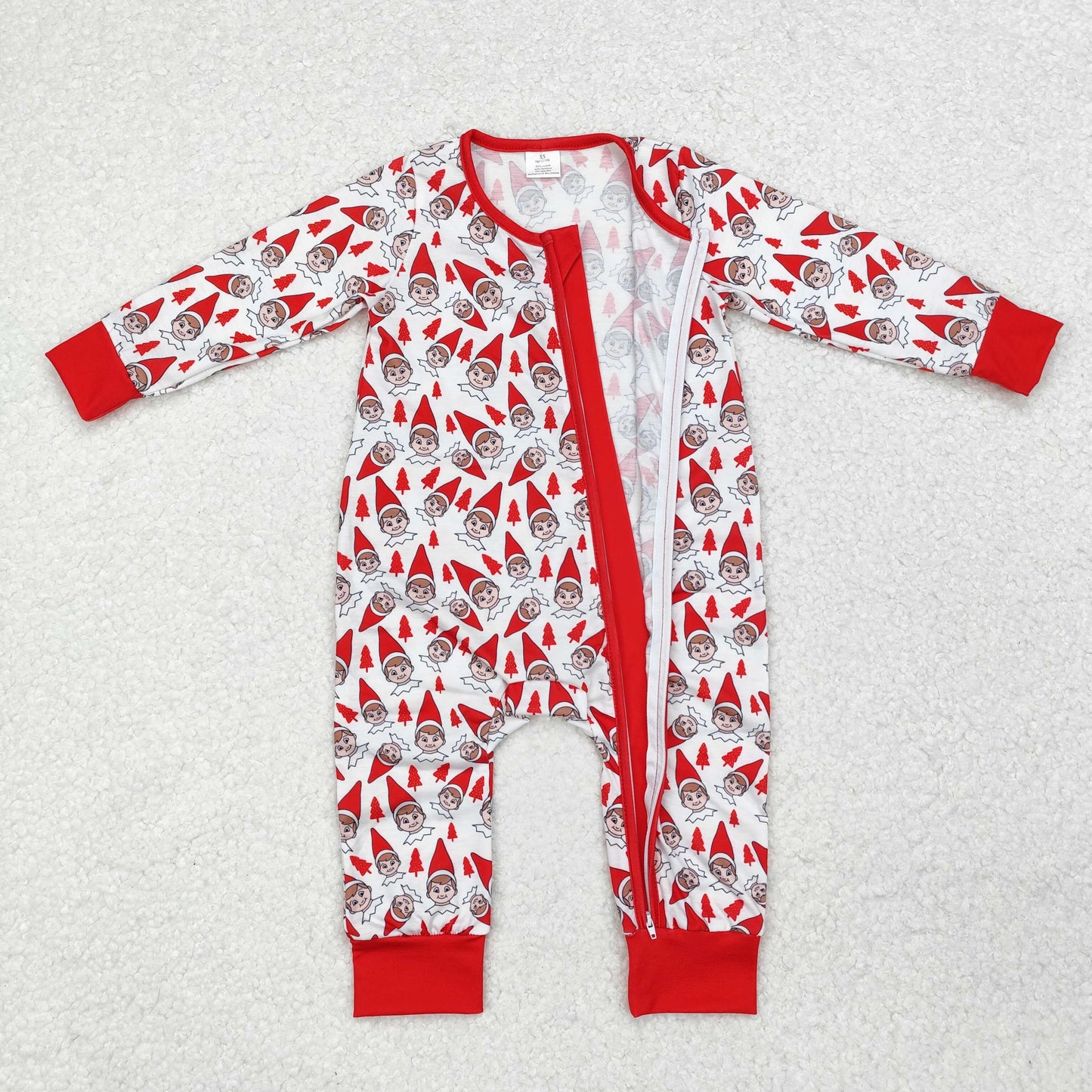 Baby Kids Toddler Christmas Sibling Brother Bamboo Romper Pajamas Clothes Set