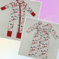 Baby Girl Toddler Long Sleeves Christmas Bows Sibling Zipper Romper Pockets Set RTS