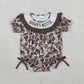 Baby Girls Kids Embroidery Smocked Mama's Bestie Brown Camo Bows Bubble Romper RTS