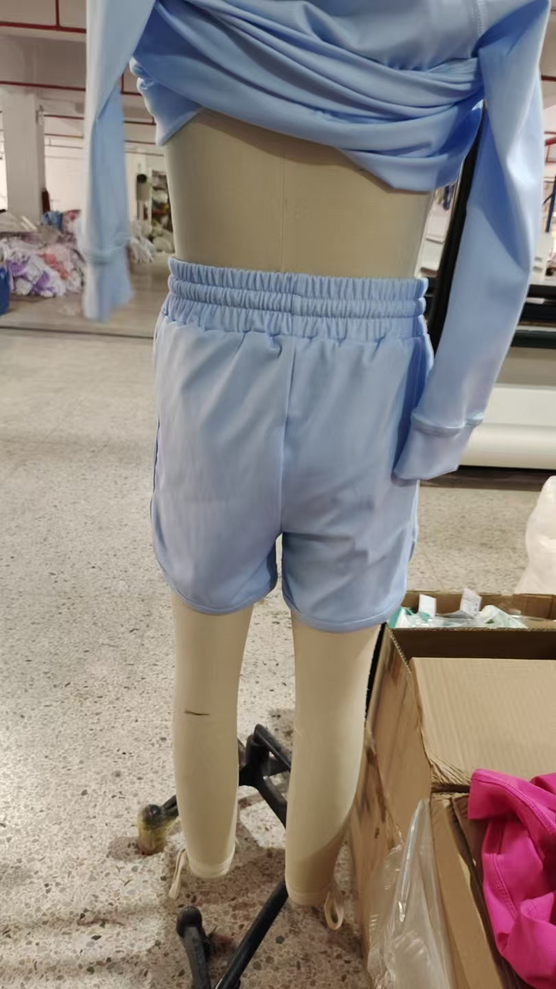 Baby Girl Toddler Blue Shorts Active Yoga Bottoms RTS