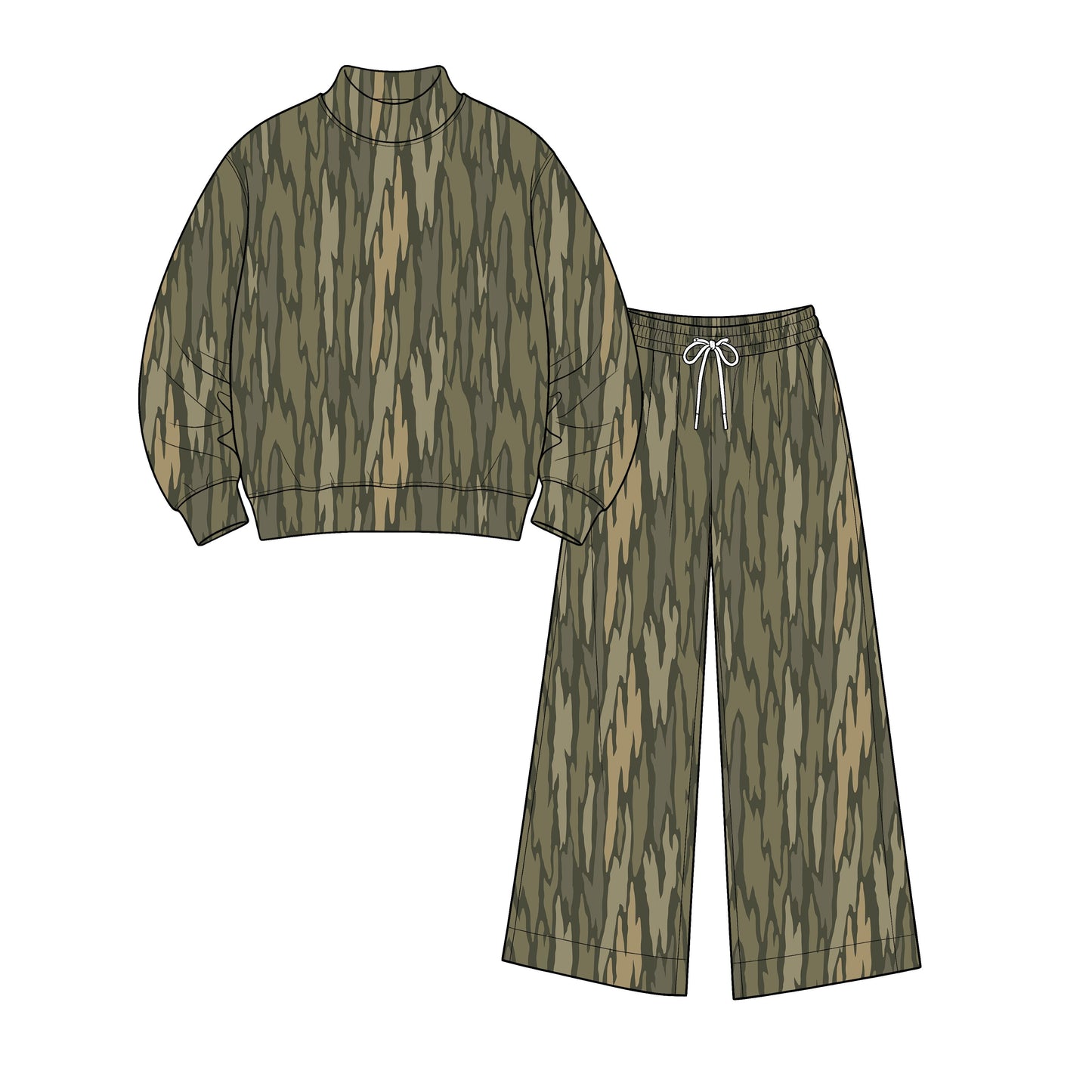 ( Moq 5 ) Preorder Adult Women Long Sleeves Shirt Camo Pants Yoga Active Set Clothes