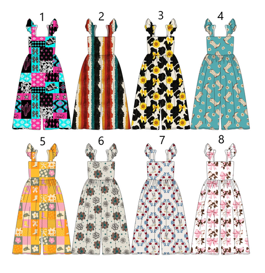 Baby Girl Short Sleeves Western Sibling Pants Jumpsuit ( Moq 5 Each Style ) 4.2