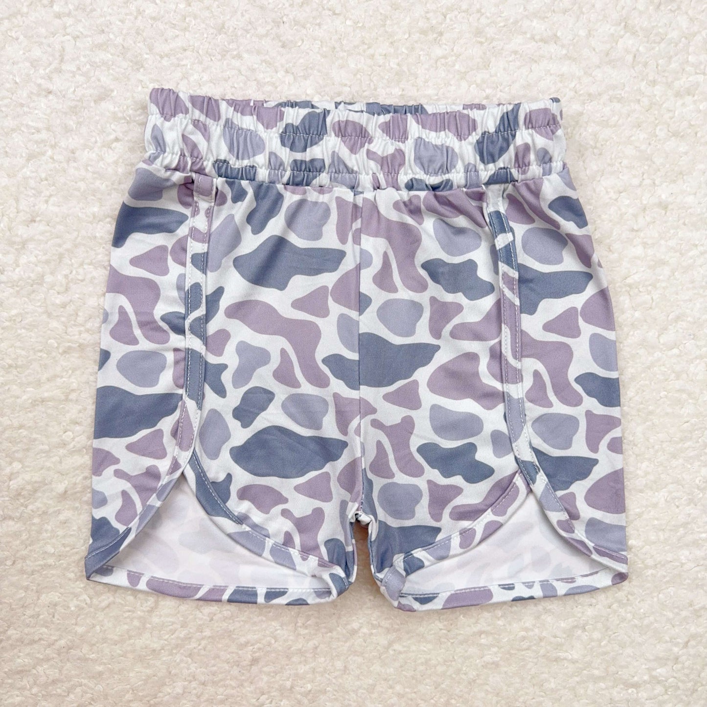 Baby Girl Grey Camo Summer Shorts Bottoms