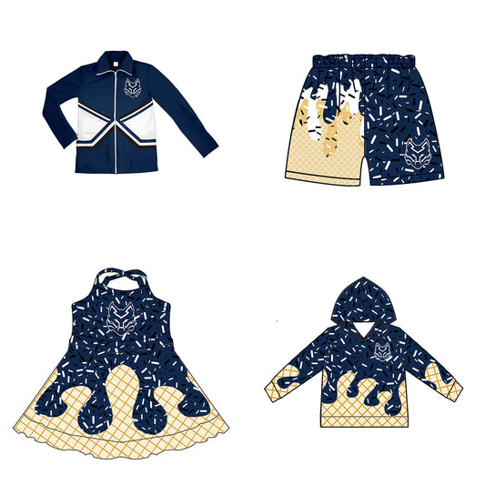 ( Moq 5 each style ) Baby Boy Girl Summer Team Sibling Drip Bows Shorts Shirt Dress Set 7.26