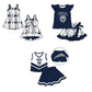 ( Moq 5 each style ) Baby Girl Summer Lion Team Cheer Sibling Bows Dress Set 7.18