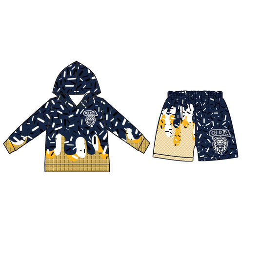 ( Moq 5 each style ) Baby Boy Summer Lion Team Sibling Drip Shorts Shirt 7.18