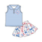 ( Moq 5 each style ) Baby Girl Toddler LR Team Bows ‌Sibling Dress Set
