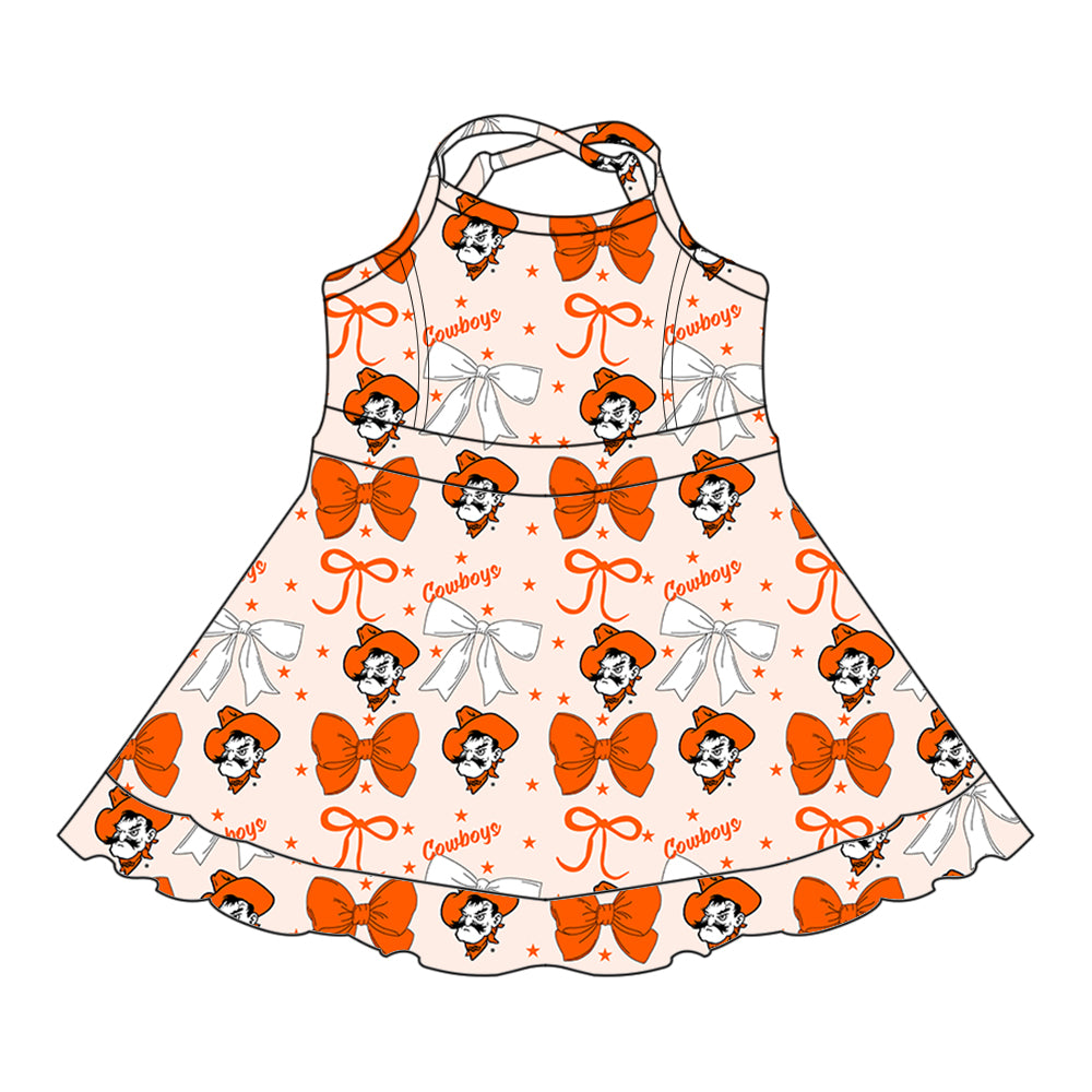 ( Moq 5 each style ) Baby Boy Girl Toddler Team Bows Sibling Shirt Dress Set