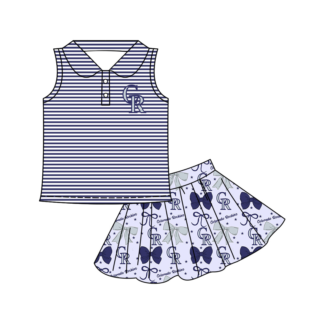 ( Moq 5 each style ) Baby Girl Toddler CR Team Bows ‌Sibling Dress Set