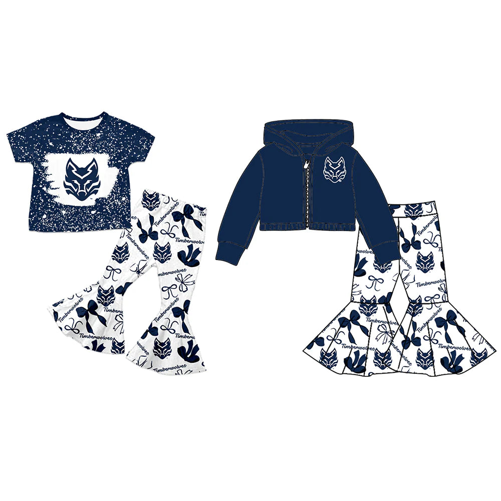 ( Moq 5 each style ) Baby Girl Team Sibling LA Bows Dress Set 7.26