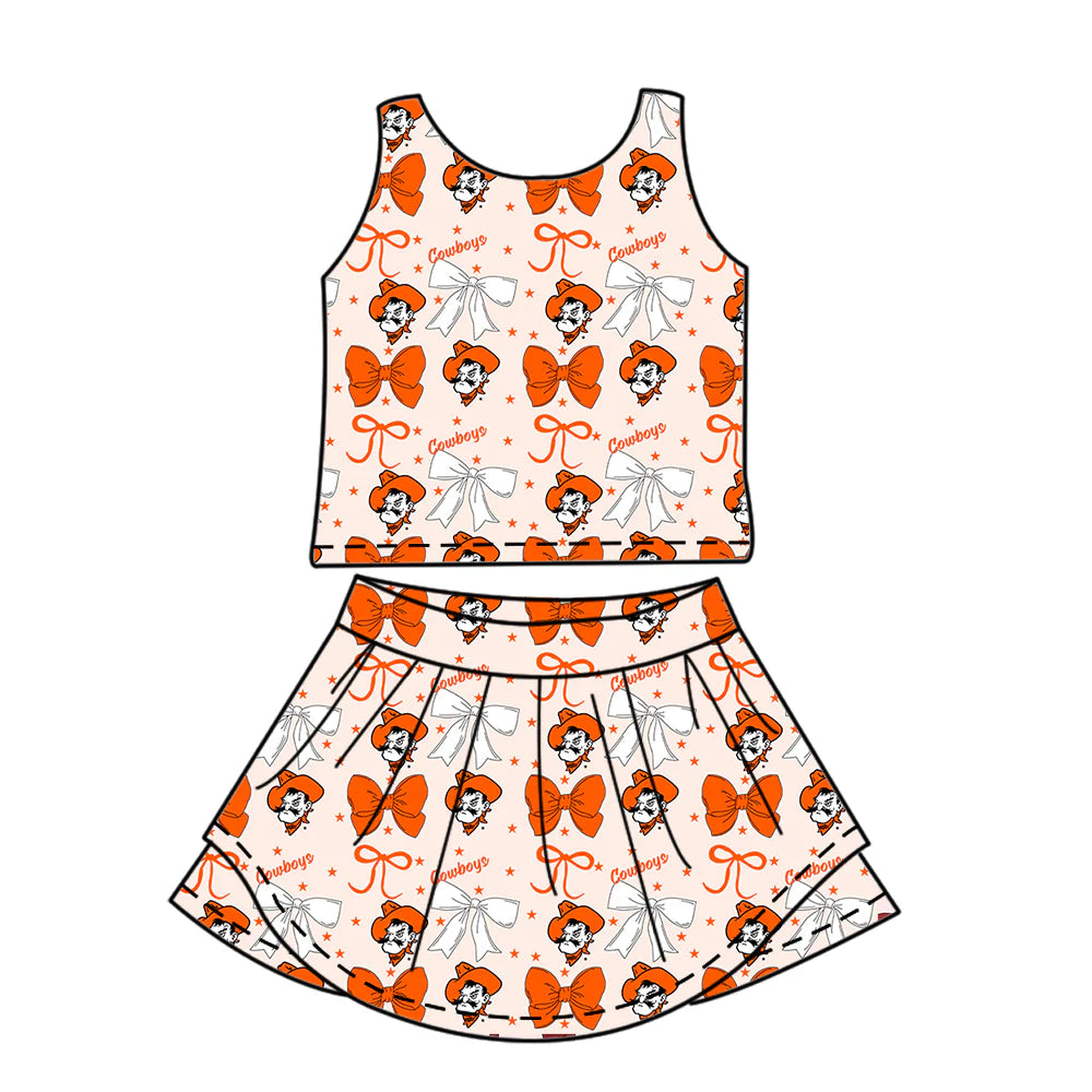 ( Moq 5 each style ) Baby Boy Girl Toddler Team Bows Sibling Shirt Dress Set 6.23