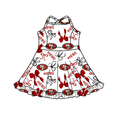 ( Moq 5 Each Style ) Baby Girls Toddler Red Bows Team Sibling Shorts Dresses Set Summer Clothing