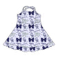 ( Moq 5 each style ) Baby Girl Toddler CR Team Bows ‌Sibling Dress Set