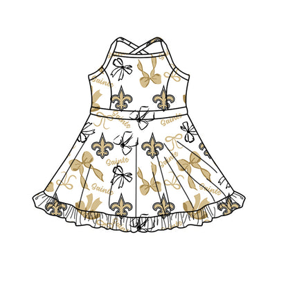 ( Moq 5 Each Style ) Baby Girls Toddler Bows Team Sibling Shorts Dresses Set Summer Clothing