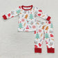 BLP0264 Baby Boy Long Sleeves Gingerbread Pants Christmas Pajamas Outfit