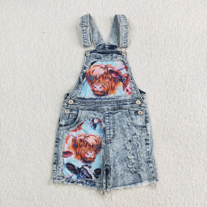 Baby Boy Girl Western Denim Shorts Sibling Overall Jumpsuit