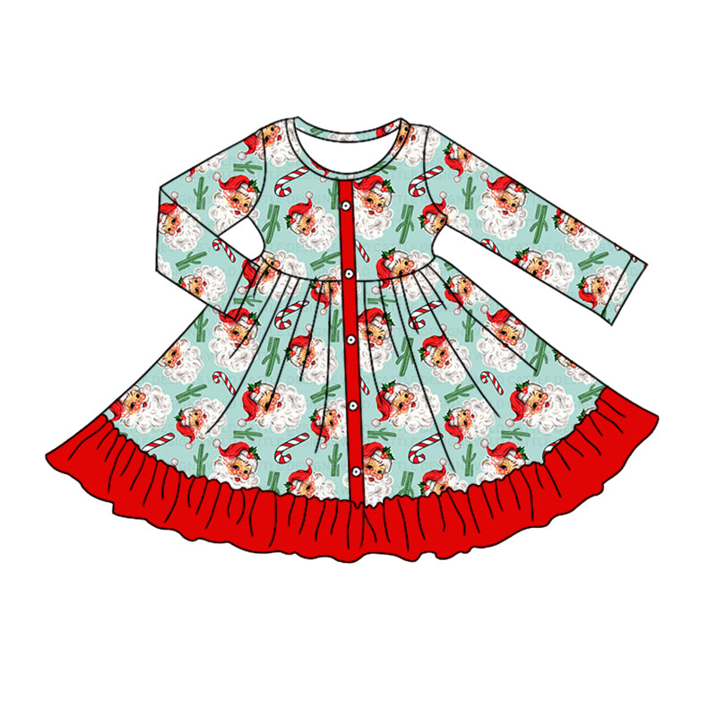 Baby Girl Christmas Santa Candy Cane Dress