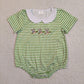 Sibling Baby Boys Girls Embroidery Ducks Green Stripes Rompers Sets Summer Clothes RTS