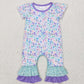 SR0804 Baby Girl Baby Seashells Short Sleeves Romper