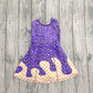 Baby Girl Sleeveless Drips Summer Purple Knee Length Yoga Active Dress RTS