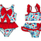 ( Moq 5 Each Style ) Sibling Baby Girls Kids Stars Tops Ruffle Shorts 4th of July Bows Sets Summer Swimsuits