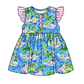 Baby Girl Short Sleeves Tree Stripes Sibling Romper Dress Clothes Set ( Moq 5 Each Design )