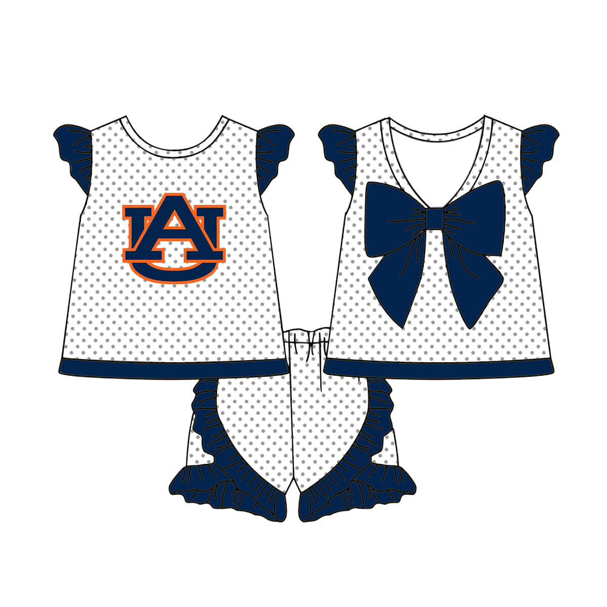 ( Moq 5 each style ) Baby Boy Girl Short Sleeves Team AU Sibling Dress Shirt Set 5.5