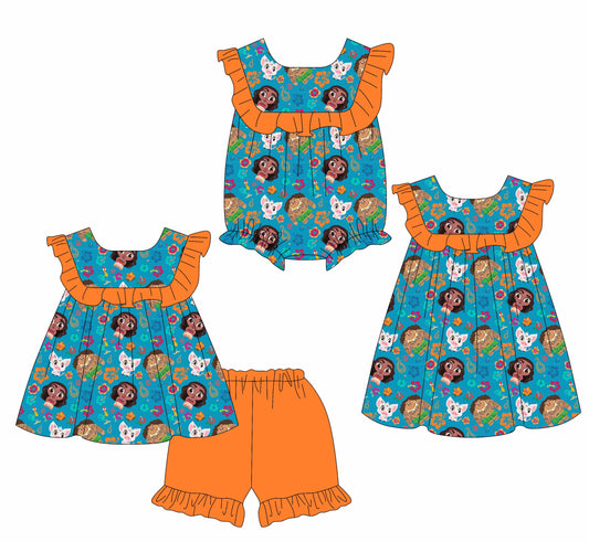 Baby Girl Flower Cartoon Sibling Romper Dress Set ( Moq 5 Each Style ) 2.11