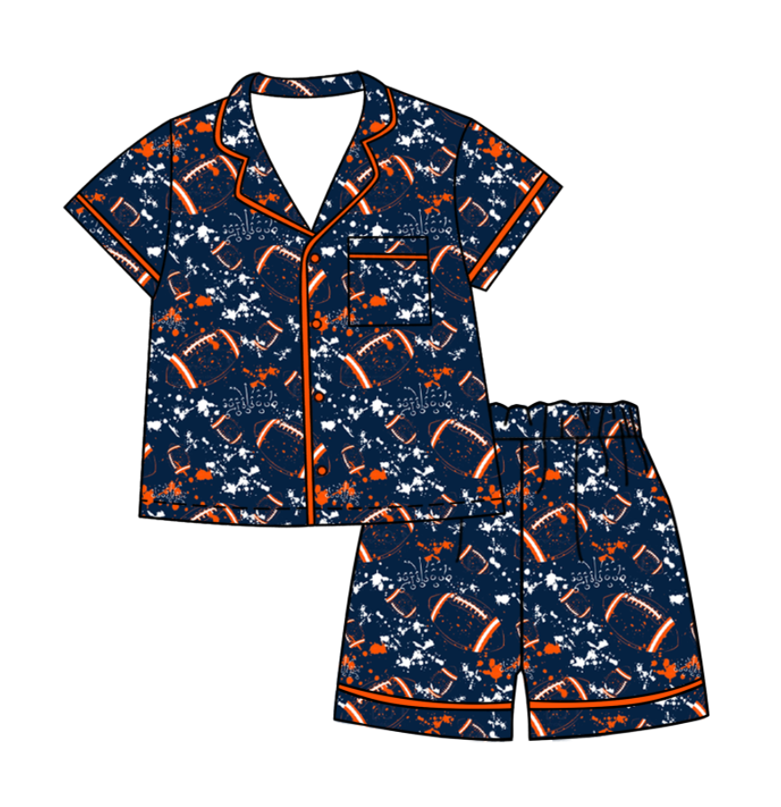 ( Moq 5 Each Style ) Baby Boys Girls Kids Football Sibling Shorts Romper Bows Dresses Set Team Clothes