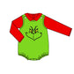 Baby Girl Red Shirt Christmas Green Face Dress Set