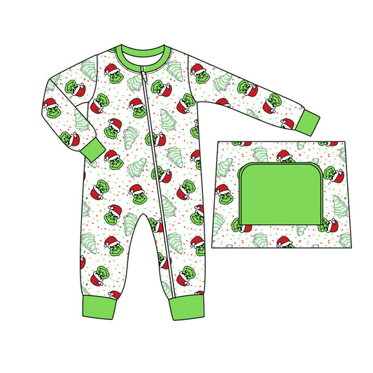 Baby Boy Infant Face Cakes Christmas Zipper Romper